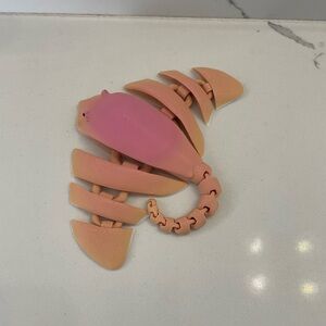 Pink and Peach Articulated Stingray Toy